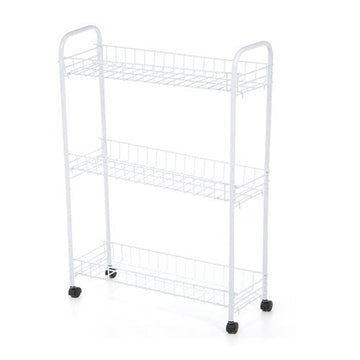 洗濯用品用 3段ローリングカート ホワイト